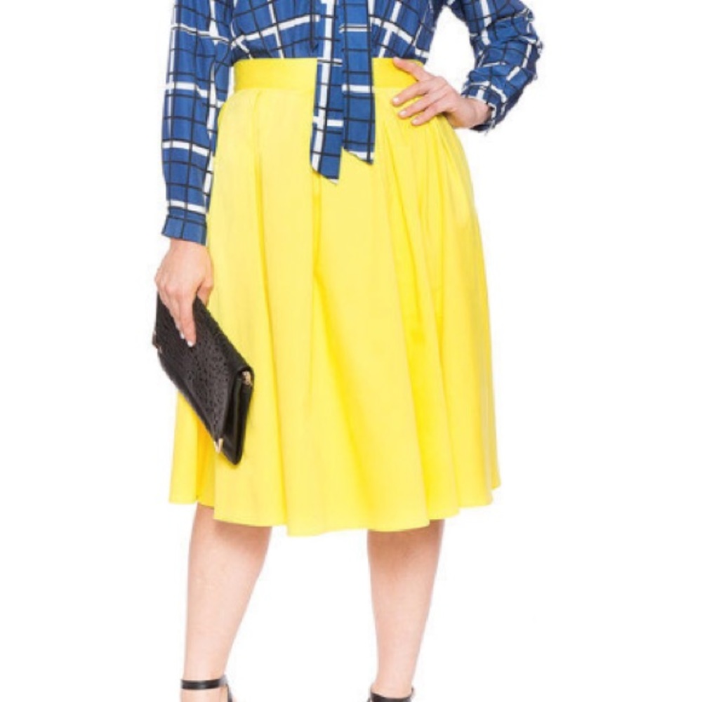 Yellow Midi Skirt